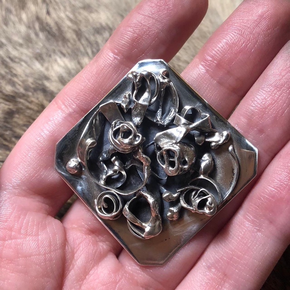 VERY RARE Stuart Nye brutalist “RANDOM” pendant